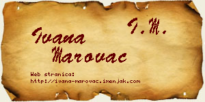Ivana Marovac vizit kartica